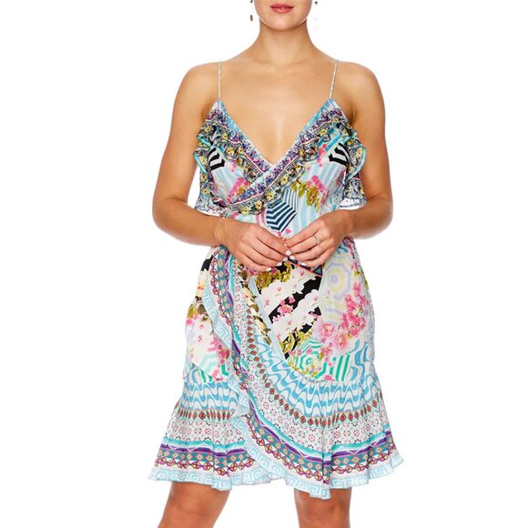 Camilla Under My Wrap Dress With Frill Small b69 - Picture 1 of 11